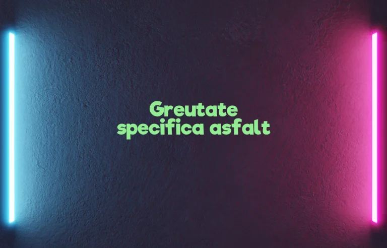 greutate specifica asfalt