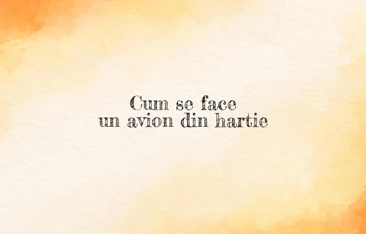 Cum se face un avion din hartie